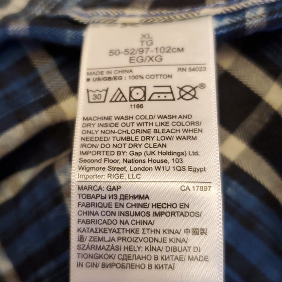 Gap men  long  sleevs shirt sz Xl - Picture 11 of 11